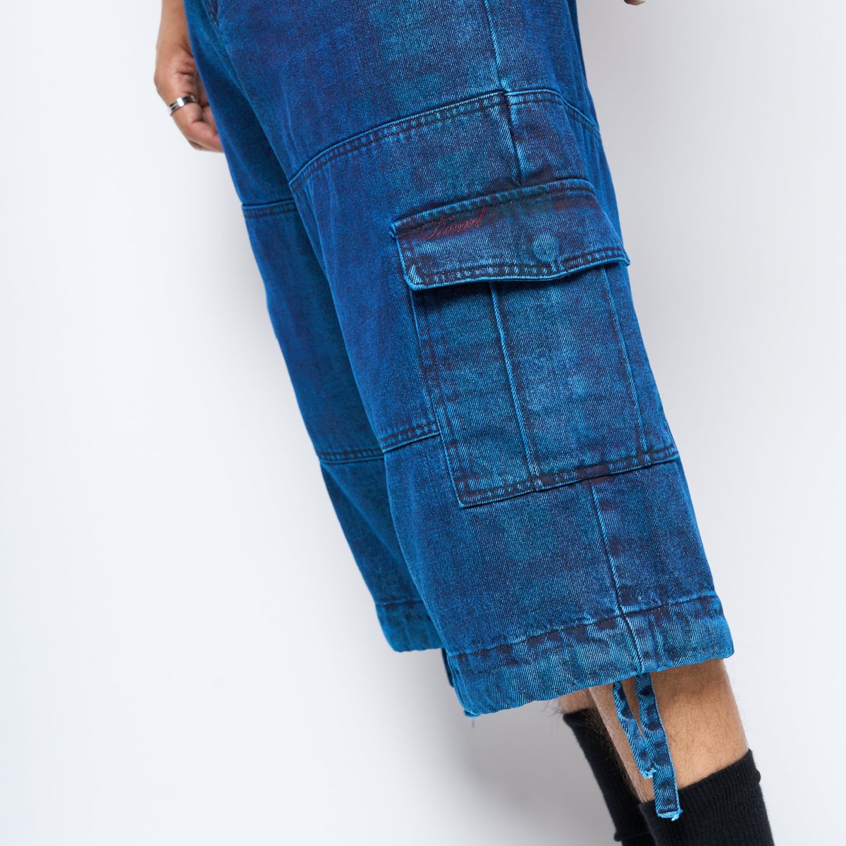 Rassvet - Over Printed Denim Cargo 3/4 Pants Woven – Image 4