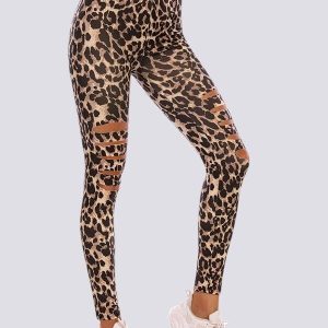Legging Léopard Troué